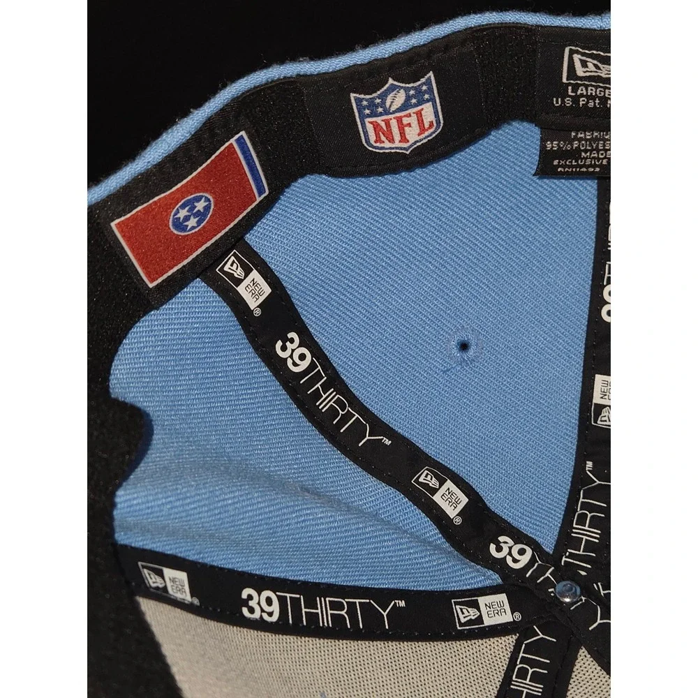 Tennessee Titans NFL New Era‎ 39Thirty Hat Cap L/XL Light Blue Stars
